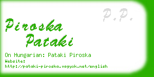 piroska pataki business card
